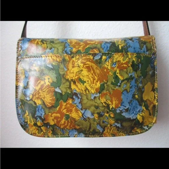 PATRICIA NASH BEAMOUNT WILFLOWER LEATHER FLAP CROSSBODY W/DUSTBAG - Picture 3 of 6